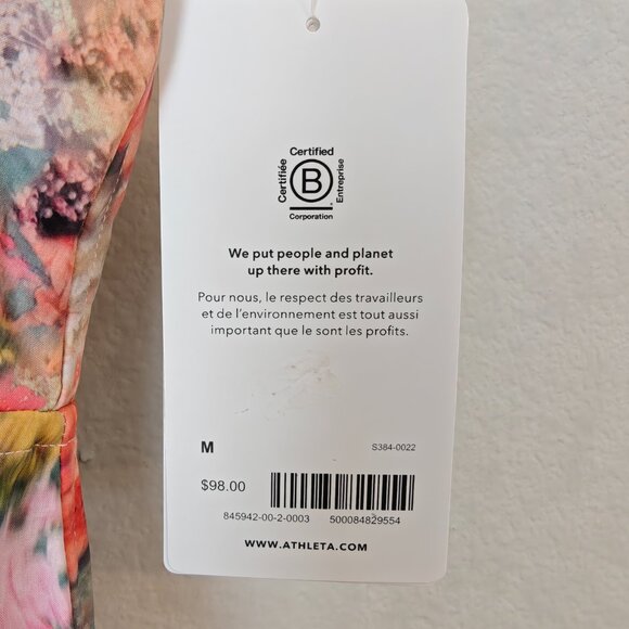 Athleta Women's Marlow Floral Bloom Romper NWT (Size Medium) Spring Athleisure - Picture 3 of 13